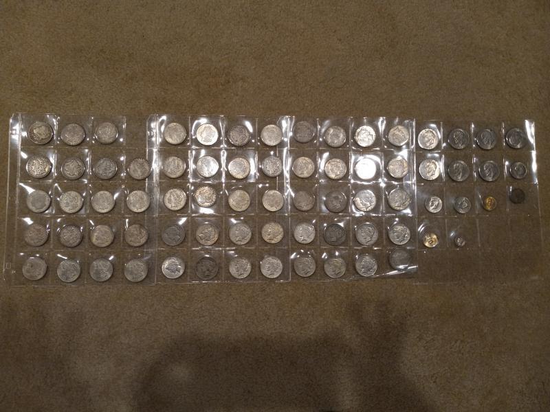 Silver dollars approx 67. Years range from 1879-1974&hellip;