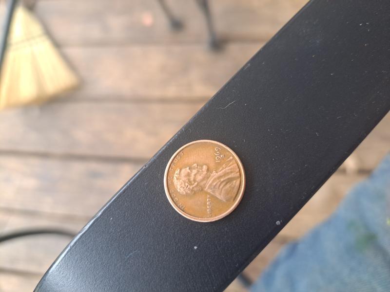 1969 s penny with error on the back