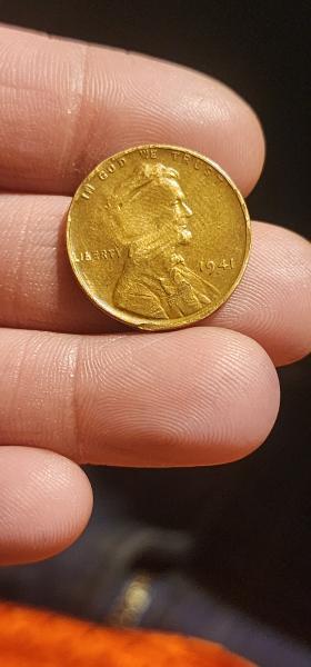 1941 wheat penny with rare eerie head smudged&hellip;