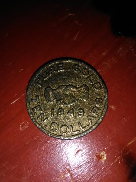 1849 morman $10 gold coin