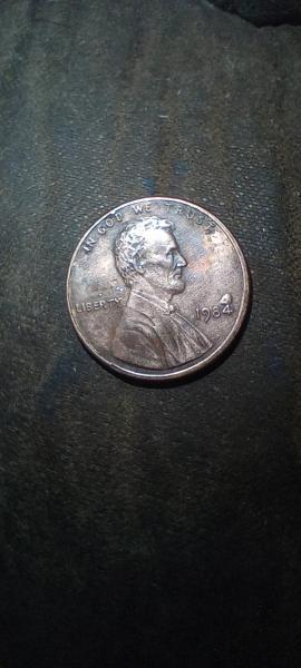 1984 Lincoln penny with error