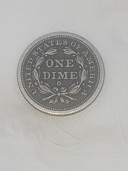 1843 o seated liberty dime