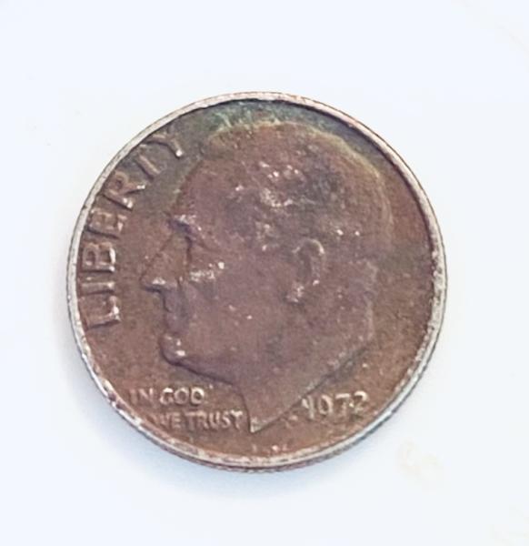 1972 Roosevelt US dime. Philadelphia mint (no mark). I believe&hellip;