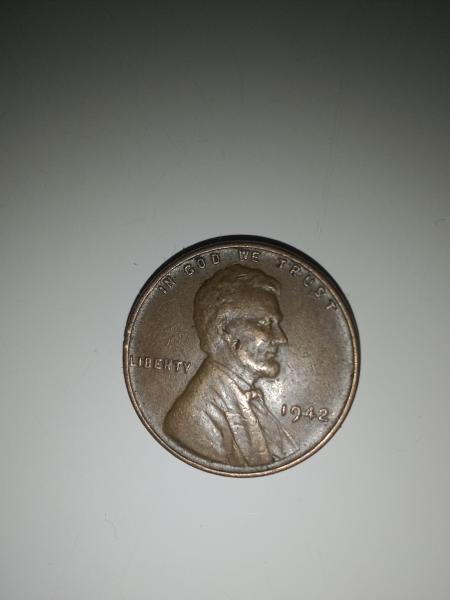 1942 no mint Abraham Lincoln wheat penny