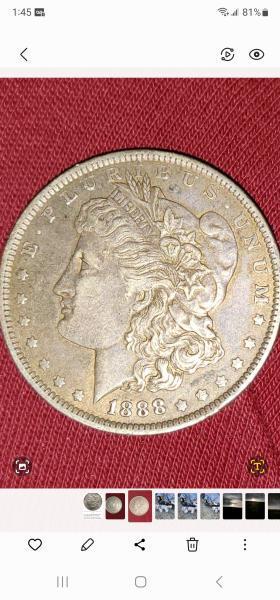 1888 Morgan Silver dollar. Possible Hotlips erro coin
