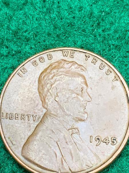 1945 wheat Raised embedded piece of metal at 7 0’Clock&hellip;