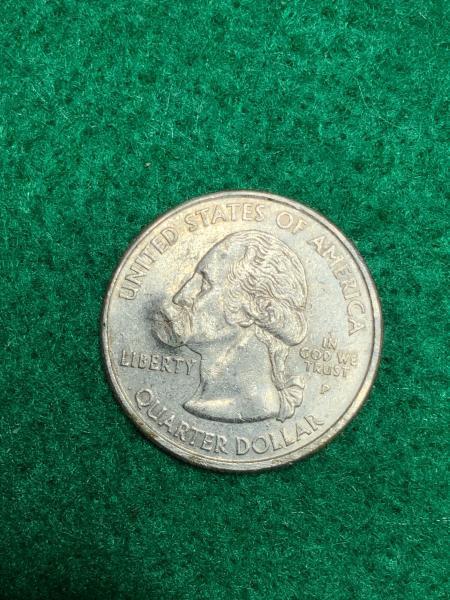 2005-P West Virginia Quarter Possible strike through with Cud