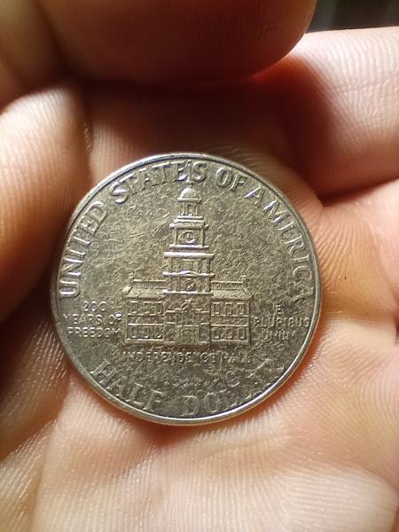 1776-1976 bicentennial Kennedy half dollar with webbing on&hellip;