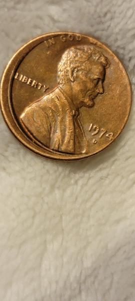1974 D mm penny with error
