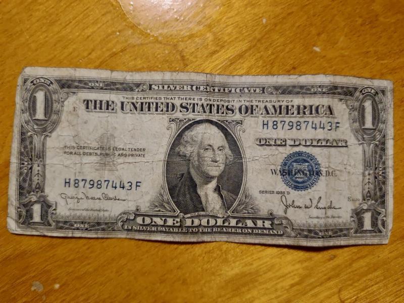 Silver dollar note 1935