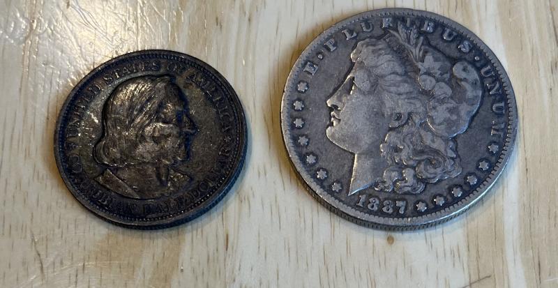 1892-93 Half dollars 1887 Dollar