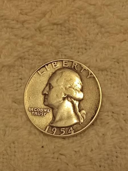 Silver no mint mark perfect condition 1954 quarter