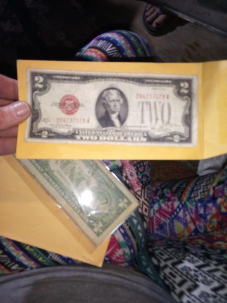 1928g series small $2.00 bill red note serial&hellip;