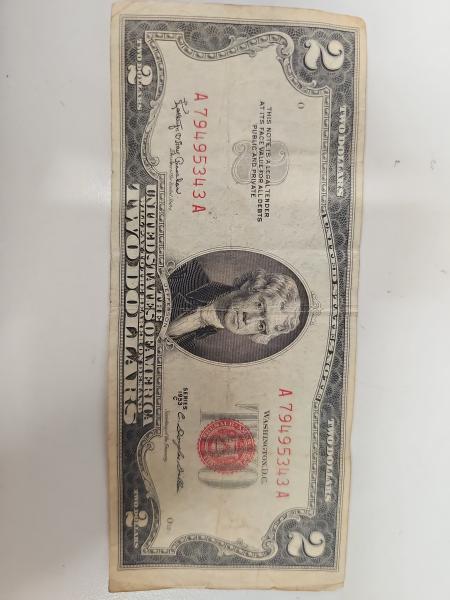 1953 C Red Seal $2 bill
