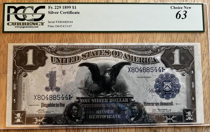 Fr 229 $1 Silver Certificate Black Eagle PCGS…