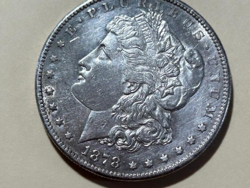 Morgan silver dollar 1878 S