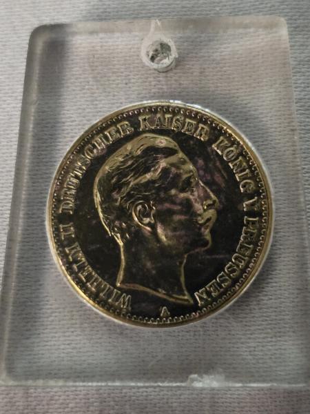 German States PRUSSIA 10 Mark, unfortunately encased in…