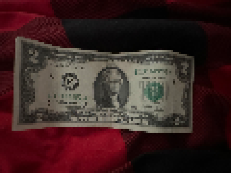 1976 $2 crisp low serial number beginning with 1