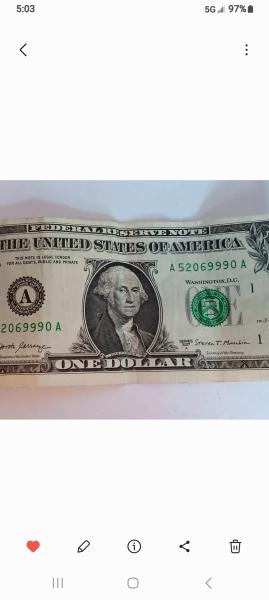 it's a dollar bill with a sequence of&hellip;