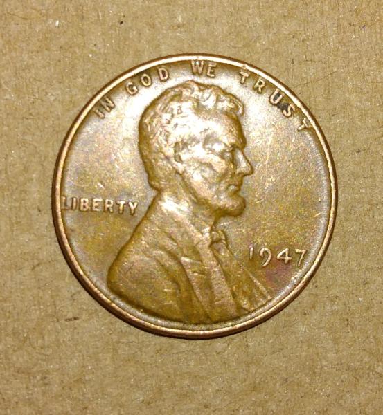1947 wheat penny no mint mark