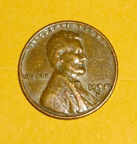 1958 D wheat penny