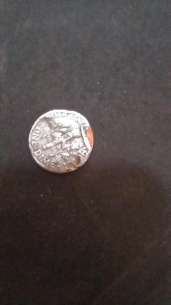 Error dime copper pressed
