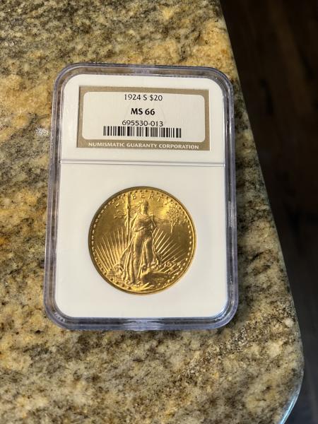 1924 S $20 MS66 Saint 1899 S $20 MS68 Lib