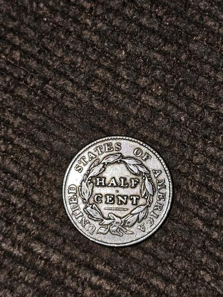 1828 half cent
