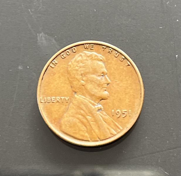 1951 wheat penny, no mint mark, "L" in&hellip;