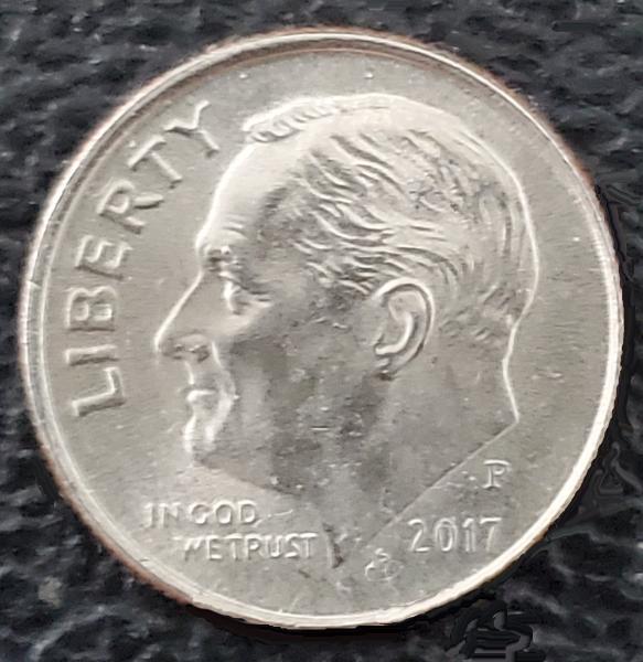 2017 P Dime minted off center with what…