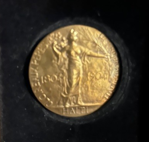 1904 centennial medal of Haiti's independence believed to…