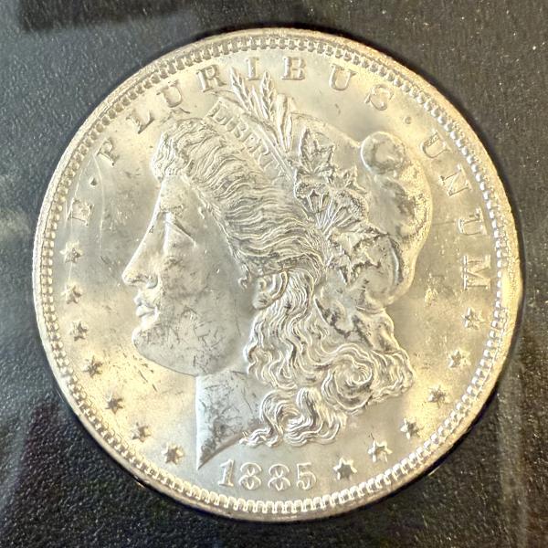 Carson City 1885 Uncirculated Silver Dollar in holder…
