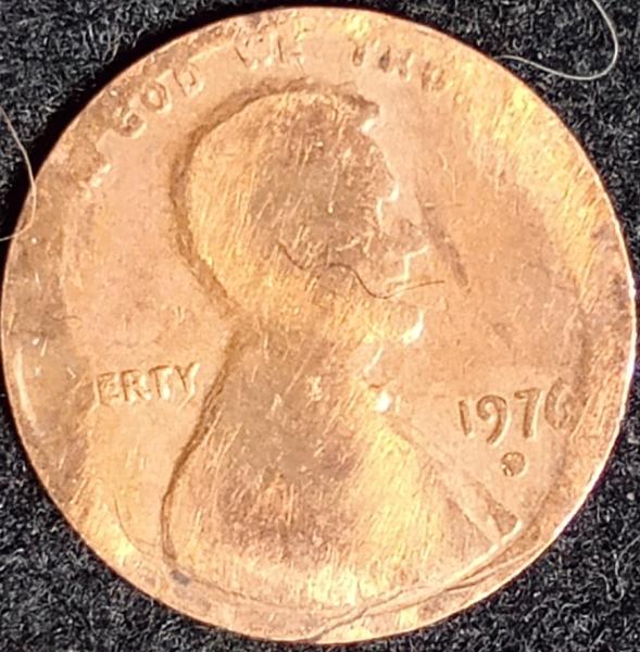 1976 penny very faint lettering and design on&hellip;