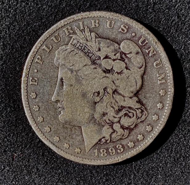 1893 s Morgan silver dollar  