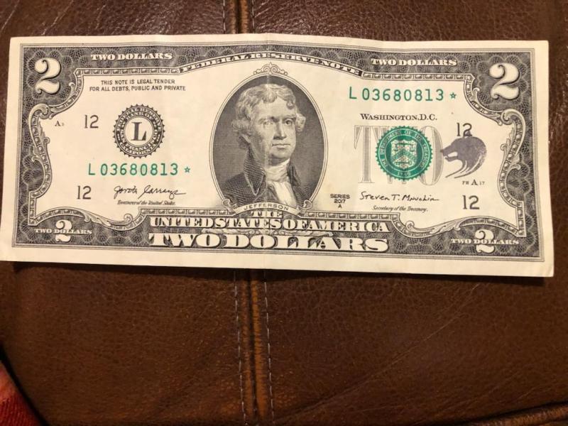 Sorry wrong info 2017 two dollar bill