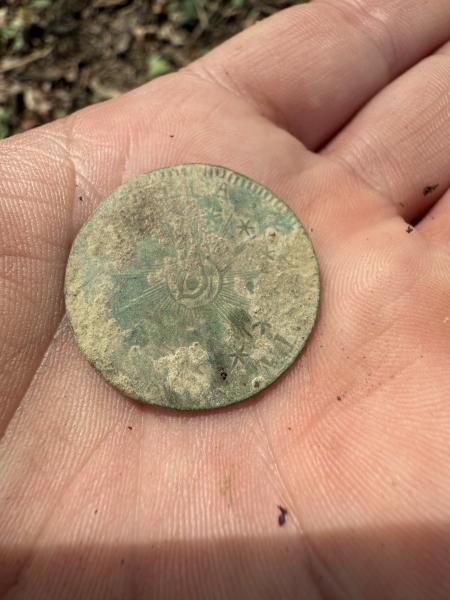 Possibly a 1785/86 Vermonts/Vermontensium post-colonial coin. I found it metal&hellip;