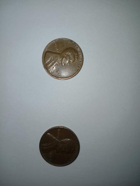 Wheat pennies 1944 and 1957