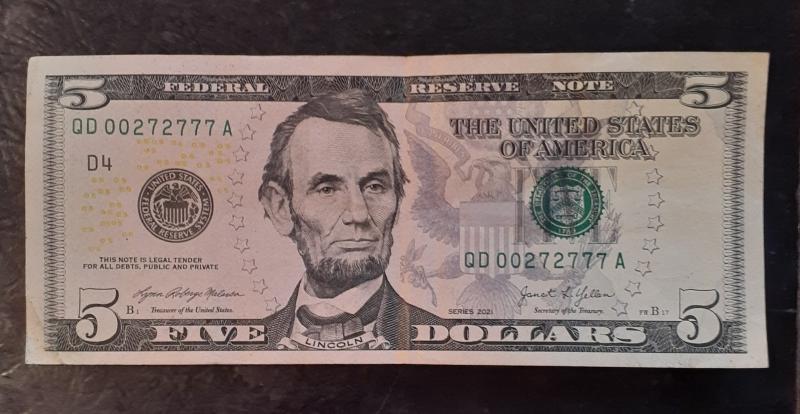 Rare and unique US $5 Dollar Bill Series…