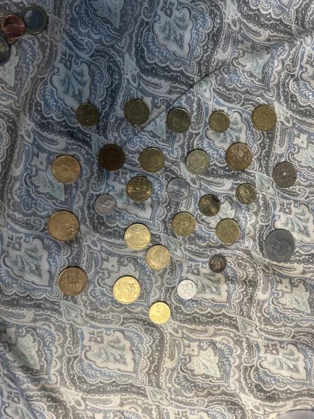 Currency coins, all different types
