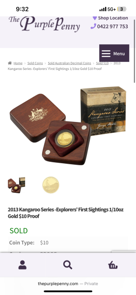 The 2013 1/10 oz gold $10 proof coin from the&hellip;