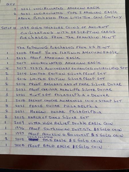 I have a list of coins that I&hellip;
