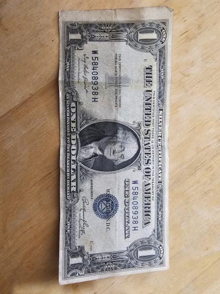 1935E $1 silver certificate