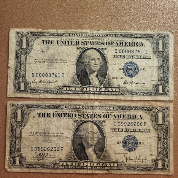 Silver backed dollar bills