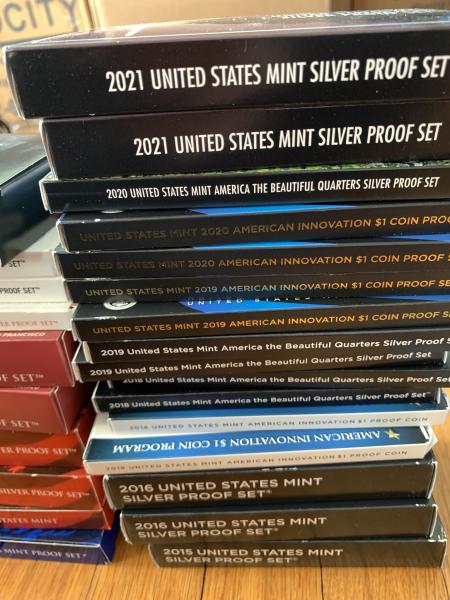 US. MINT SILVER PROOF COIN SETS SINCE 2001…