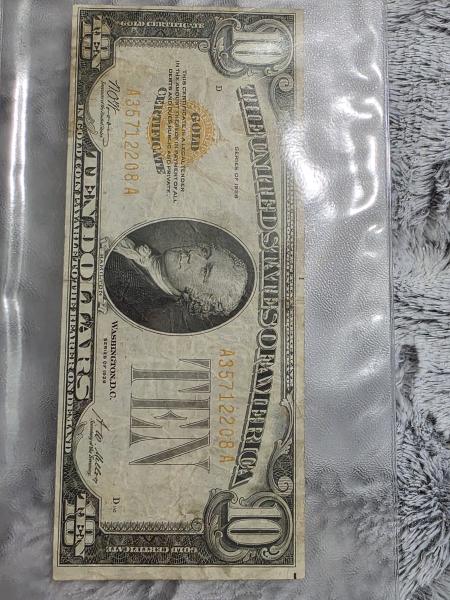 1928 Gold certificate circulated but in decent shape,&hellip;