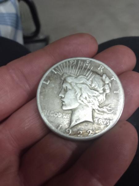 1922 peace dollar