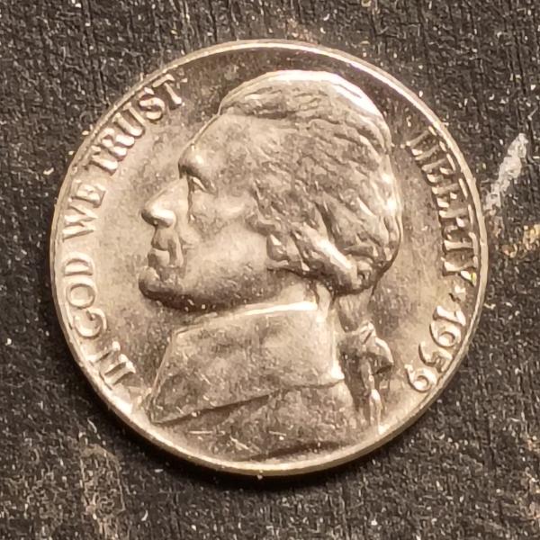 1956 5 cent nickel with decent steps
