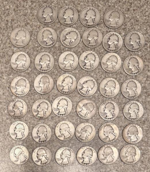 Quarters from 1934-1964