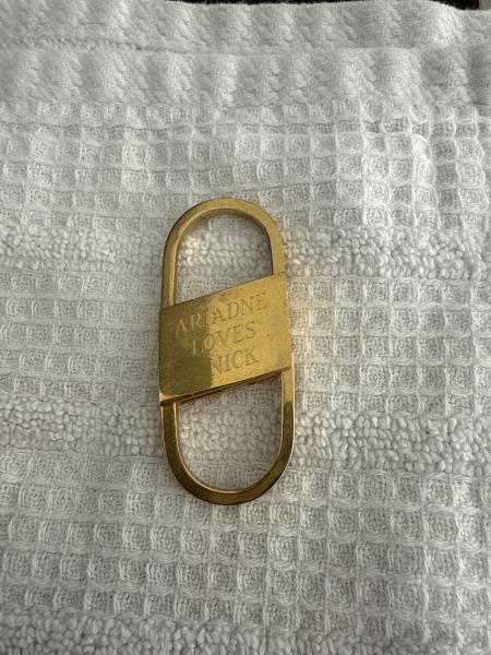 Solid gold key ring